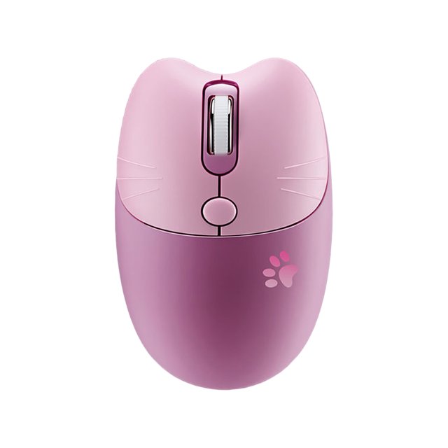 M3 Wireless Mouse Mute Ergonomic Anti-slip Quick Response 5 Buttons 2.4G Bluetooth-compatible Computer Office Mouse for Girls - Purple