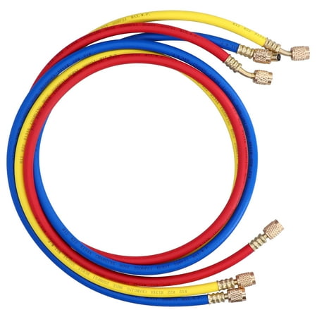 

Higoodz Refrigerant Tube 3Pcs AC Charging Hose Detection Liquid Filling Refrigerant Pipe 3‑Colour CT‑360RYB（R22）1.5meter Refrigerant Hose