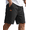 Black, variant on COOFANDY Mens Cotton Shorts Casual Classic Chino Stretch Drawstring Summer Shorts with Pockets