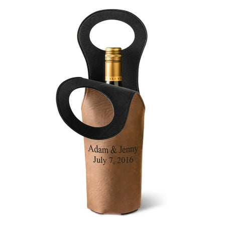 Jds Marketing Personalized Leatherette Wine Tote