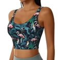 thumbnail image 2 of Pofeuu Flamingos And Birds Print Sports Bra for Women Sexy Vest Yoga Running Gym Fitness Crop Bras Tops-Medium, 2 of 8
