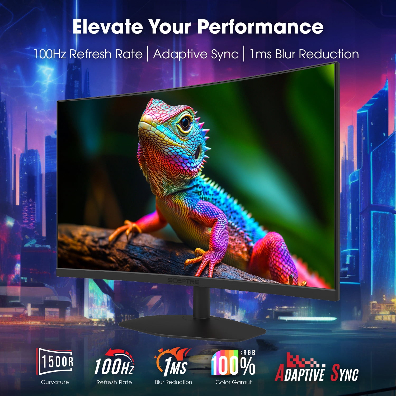 Sceptre New 24-inch Curved Gaming Monitor 100Hz 1500R HDMI DP Build-in  Speakers 2026