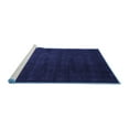 thumbnail image 2 of Ahgly Company Machine Washable Indoor Square Abstract Blue Contemporary Area Rugs, 5' Square, 2 of 4