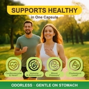 Lovita Odorless Garlic Extract | 5000mg | 1.25% Allicin | Gluten-Free | Support Immune Cardiovascular Health | 60 Vegetarian Capsules (Pack of 5)