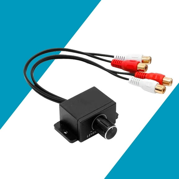 MUSEYA Car Level Controller Remote Volume Control Knob for Car Audio in Black Metal