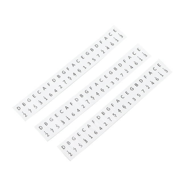 3Pcs Keys Stickers, 17 Key Kalimba Staff Labels Thumb Piano Button Musical Note Decoration