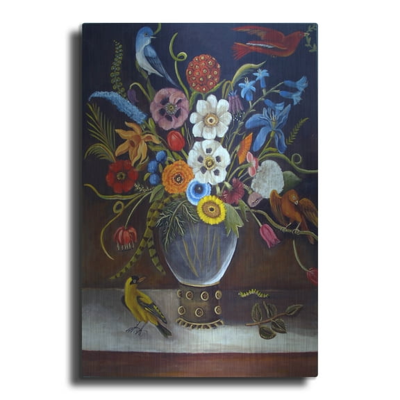 Luxe Metal Art 'Be Still Life' by Catherine A Nolin, Metal Wall Art, 12"x16"