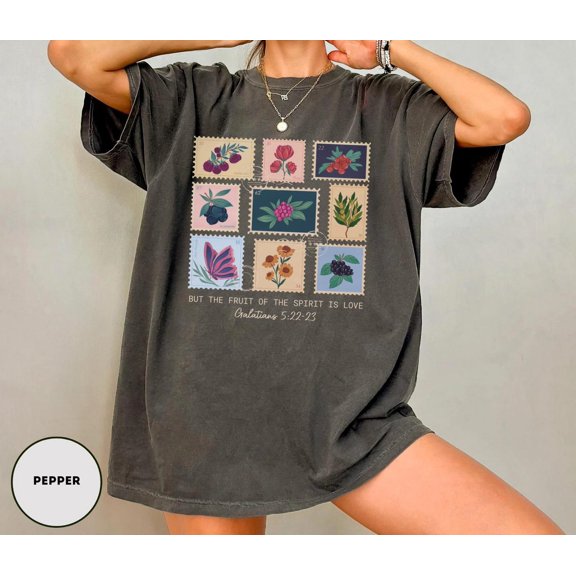 Velto Fruit Of The Spirit Shirt Faith Shirt For Christian Tee Bible Verse T Shirt For Church Religious Gift For Her Christian Gift, Full Size S-5XL