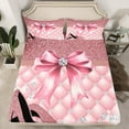 thumbnail image 2 of Erosebridal Pink Bowknot High Heels Sheet Set Twin,Dreamy Princess Bedding Sets Twin Size,Breathable Bed Sheets Twin,Bling Room Decorative,3pcs, 2 of 7
