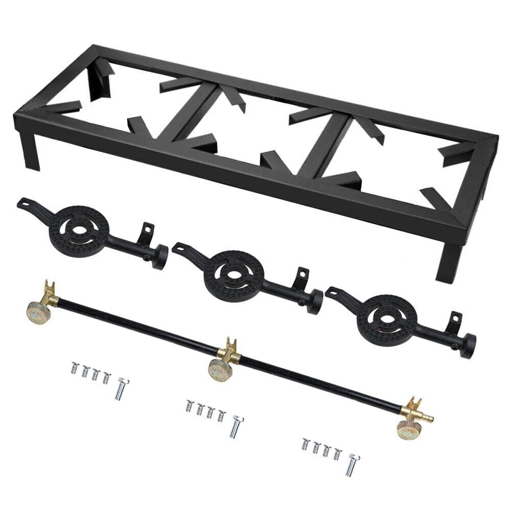 1/2/3 Stove Portable Camping Gas Stove Cast Iron Propane LPG BBQ Cooker Burner