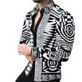 thumbnail image 1 of Chemise pour Homme Rétro Street 2024 Printemps/été Automne/hiver Mode Chemise pour Homme Imprimée 3D Manches Longues Haut à Boutons, 1 of 5