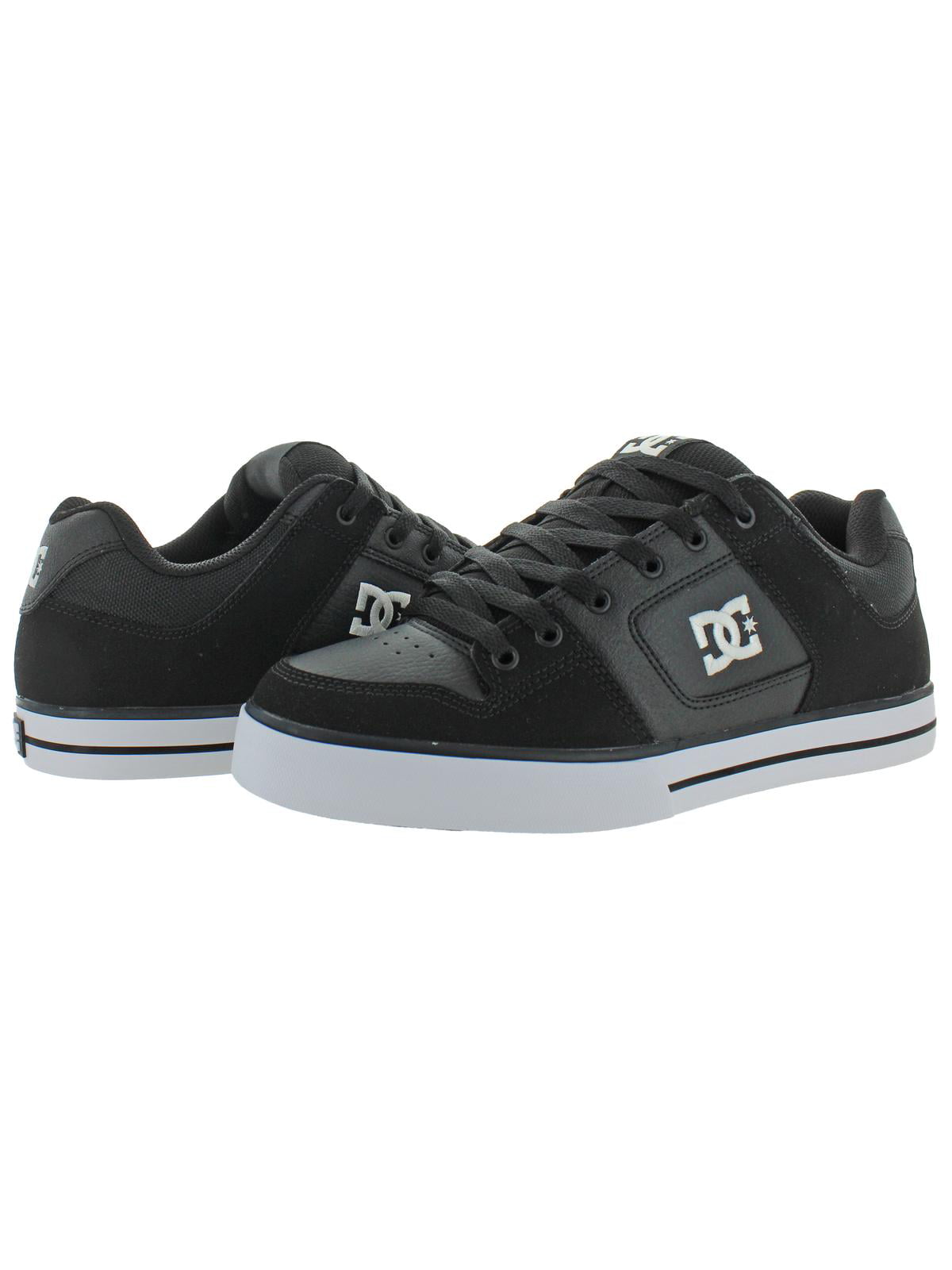 DC Shoes Men's Pure Black/Black/White Skateboarding Sneakers Shoes 