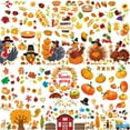 thumbnail image 5 of Fall Decorations 8 Sheet Thanksgiving Window Clings Stickers Holiday Turkey Cling for Glass Window, 5 of 6