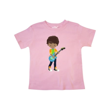 

Inktastic African American Boy Rock Boy Boy Playing Guitar Gift Toddler Boy Girl T-Shirt