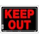 thumbnail image 1 of 5028447 KEEP OUT SIGN 10X14"""" Hillman English Black No Enter Sign 10 pulgadas de alto x 14 pulgadas de ancho (paquete de 6), 1 of 1