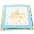 thumbnail image 1 of KAKOWELY 16 servilletas de papel con estampado en caliente para fiestas de cumpleaños, bodas y festivales (azul), 1 of 5