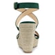 thumbnail image 3 of Sandalias de tacón de cuña Allegra K con Tirantes Cruzados para Mujer Verde 38, 3 of 7