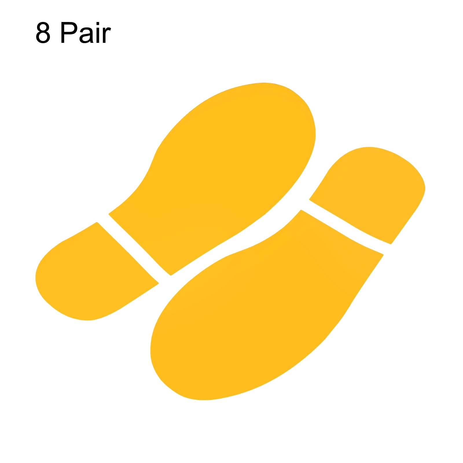 Unique Bargains Footprint Sticker Shoes Decal Sign for Class Decor Yellow 8x3.3"