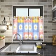 thumbnail image 4 of Yayeee Kitchen Curtains Tier Pair Light Filtering 27"x36" Rod Pocket Short Cafe Window Panel, Light Blue Daisy, 4 of 7