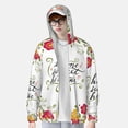 thumbnail image 4 of Goofa Home Sweet Home Floral Printed Women's UPF 50+ Sun Protection Hoodie Jacket Lightweight Long Sleeve Sun Shirt for Women with Pocket Hiking Outdoor-3X-Large, 4 of 9