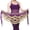 Purple, variant on YVNAURA Gold Coin Tassel Fringe Belly Dance Hip Scarf for Women Chiffon Wrap Skirt Belt 128 Shiny Jingling Coins Adjustable One Size for Belly Dance Zumba Yoga Class Stage, Yellow,One Size