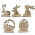 thumbnail image 6 of Dengmore DIY Easter Wood Cutouts Egg Ornaments for Crafts with Bunny Unfinished for Kids Easter Party Holiday Decorations Decor Egg Shapes Table Centerpieces, 6 of 9