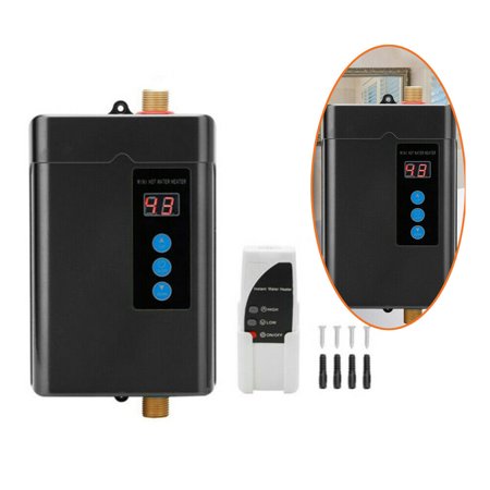 3000W 110V Electric Hot Water Heater Instant Boiler On Demand Tankless W/ Remote