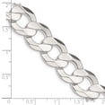 thumbnail image 5 of Sterling Silver 13.8mm Concave Beveled Curb Chain Necklace Size 24, 5 of 6