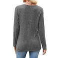 thumbnail image 2 of LIaqionyy Women's Sweater V Neck Tunic Tops Lightweight Dressy Loose Work Pullover Casual Blouse Fall Clothes, 2 of 6