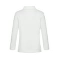 thumbnail image 2 of TiaoBug Kids Boys Girls Underwear Tops Mock Neck Long Sleeve Pullover Sweater Top White 13-14, 2 of 7