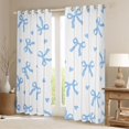 thumbnail image 2 of Erosebridal Cartoon Blue Bow Black Out Curtains for Boys Girls, Love Heart Curtains Pack of 2 (42x63 Each), 2 of 6