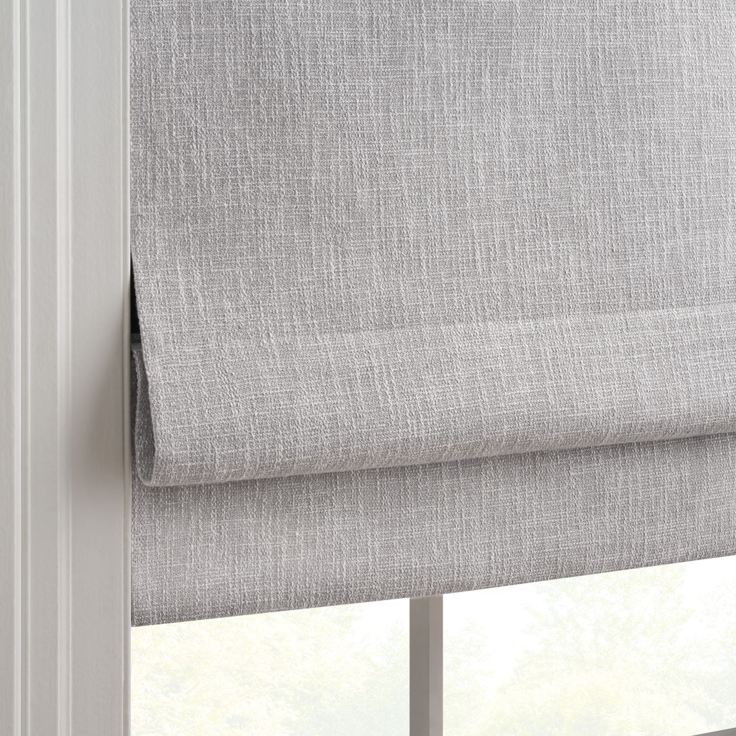 Eclipse Drew Textured Solid, 100% Total Blackout, Cordless Roman Shade, Smoke, 39 x 64