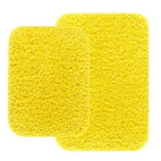 Mainstays 2 Piece Bath Rug Set Yellow Caution