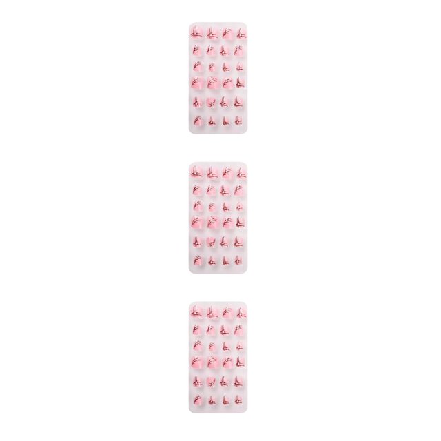 Jumpingount 1 juego de envolturas navideñas para uñas Prensa en las uñas para niños Dibujos animados Adorables uñas postizas Cubierta completa Type1 NO1
