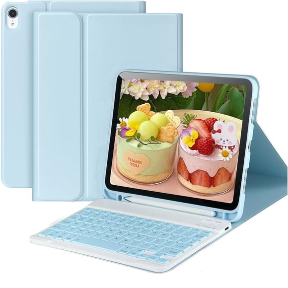 Funda para iPad con teclado inalámbrico Bluetooth Gjinniuk 10/11th Gen