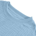 thumbnail image 4 of Dolkfu Short Sleeve Oversized Tshirts&nbsp;for Men Minimalist Blue Crew Neck Pull-on T-Shirts Modern Athletic Solid Tops Sky Blue,Xxxl, 4 of 6