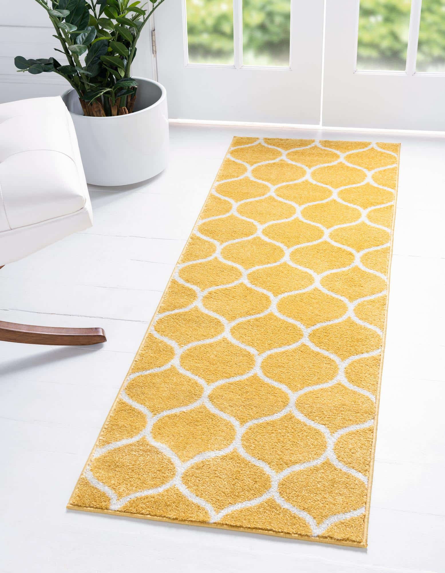 Unique Loom Rounded Trellis Frieze Rug