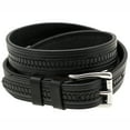thumbnail image 4 of 1 1/4" Black Bridle Leather Belt With Embossing And Double Loops Made In USA, 4 of 4
