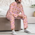thumbnail image 7 of Lsque Donuts Pattern Long Sleeve Pajama Set for Men - Soft 2-Piece Sleepwear and Loungewear Set with Pockets, Comfy Nightwear-Medium, 7 of 7