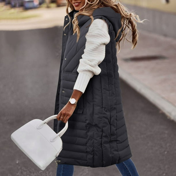 Black puffer vest womens outfit sale