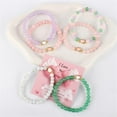 thumbnail image 4 of Natural Stone Friendship Bracelet Set for Kids Classroom - Valentine's Day Exchange Gifts with Heart Cards - Adjustable Partner Bracelets, 4 of 4