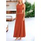 thumbnail image 4 of Conjunto de Falda Larga PRETTYGARDEN Rojo Ladrillo Talla XS, 4 of 7