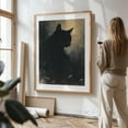 thumbnail image 3 of Black Cat Silhouette - Digital Art Cat Gothic Mystical Animal Surrealism Night Sky Unframed Wall Art Print 20 x 28 inches, 3 of 16
