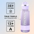 thumbnail image 3 of Coldest Sports Water Bottle with Straw Lid Vacuum Insulated Stainless Steel Bottles Reusable Leak Proof Flask for Sports (32 oz, Purple Glitter Ombre), 3 of 9