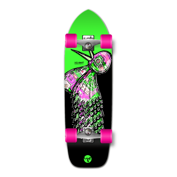 Yocaher Old School Longboard Complete - The Bird Series Green