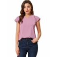 thumbnail image 1 of INSPIRE CHIC Blouse à Manches Courtes Col en V pour Femmes, 1 of 5