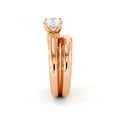 thumbnail image 3 of Queenly Moissanite Rose Gold Engagement Ring Set, 3 of 4