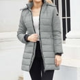 thumbnail image 2 of Winter Jackets for Women Water Detachable Hood Coat For Warm Long Sleeve Winter Outerwear Reversible Thermal Jacket With Pockets Winter Coats for Women, 2 of 7