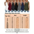 thumbnail image 2 of Colisha Women Tank Tops Sleeveless T Shirts Solid Color Vest Sexy Vaction Plain Pullover Army Green 3XL, 2 of 3
