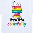 thumbnail image 3 of Peanuts - Live Life Colorfully - Toddler & Youth Short Sleeve Graphic T-Shirt, 3 of 6
